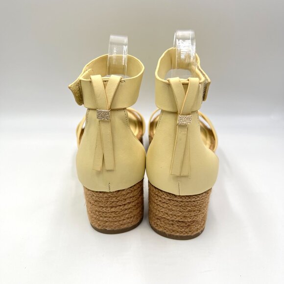 Franco Sarto Womens Size 9.5 Butter Yellow Espadrilles Platform Sandals Shoes - Picture 7 of 14